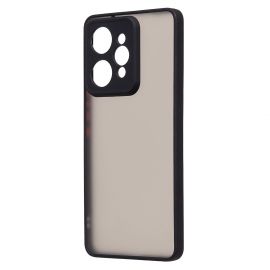 Чехол для Realme 15 5G пластиковый с окантовкой <черный>