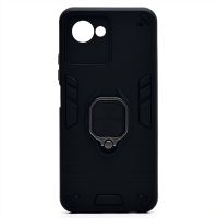 Чехол для Realme C30 силиконовый противоударный с кольцом <черный> ― Nsk.OnlineBazar.su