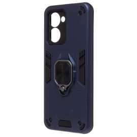 Чехол для Realme C33 силиконовый противоударный с кольцом <синий>