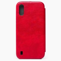 Чехол для Samsung SM-A015F (Galaxy A01) флип боковой кожзам №3 <красный> ― Nsk.OnlineBazar.su