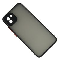 Чехол для Samsung SM-A035F (Galaxy A03) пластиковый с окантовкой <черный> ― Nsk.OnlineBazar.su