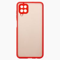 Чехол для Samsung SM-A125F (Galaxy A12) пластиковый с окантовкой <красный> ― Nsk.OnlineBazar.su