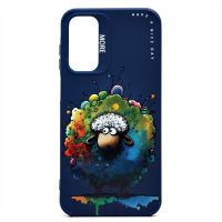 Чехол для Samsung SM-A156B (Galaxy A15 5G) силиконовый (рис. 335/овечка) <темно-синий> ― Nsk.OnlineBazar.su