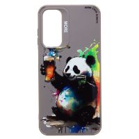 Чехол для Samsung SM-A256E (Galaxy A25 5G) силиконовый (рис. 335/панда) <серый> ― Nsk.OnlineBazar.su