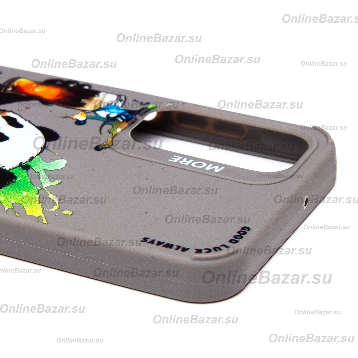 Чехол для Samsung SM-A256E (Galaxy A25 5G) силиконовый (рис. 335/панда) <серый> ― Nsk.OnlineBazar.su