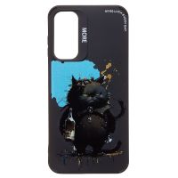 Чехол для Samsung SM-A256E (Galaxy A25 5G) силиконовый (рис. 335/черный кот) <черный> ― Nsk.OnlineBazar.su
