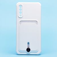 Чехол для Samsung SM-A505F (Galaxy A50) силиконовый с картхолдером №4 <белый> ― Nsk.OnlineBazar.su