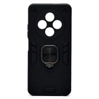 Чехол для Tecno Spark 30 (KL6) силиконовый противоударный с кольцом <черный> ― Nsk.OnlineBazar.su