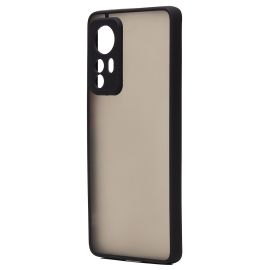 Чехол для Xiaomi 2201123G пластиковый с окантовкой <черный>