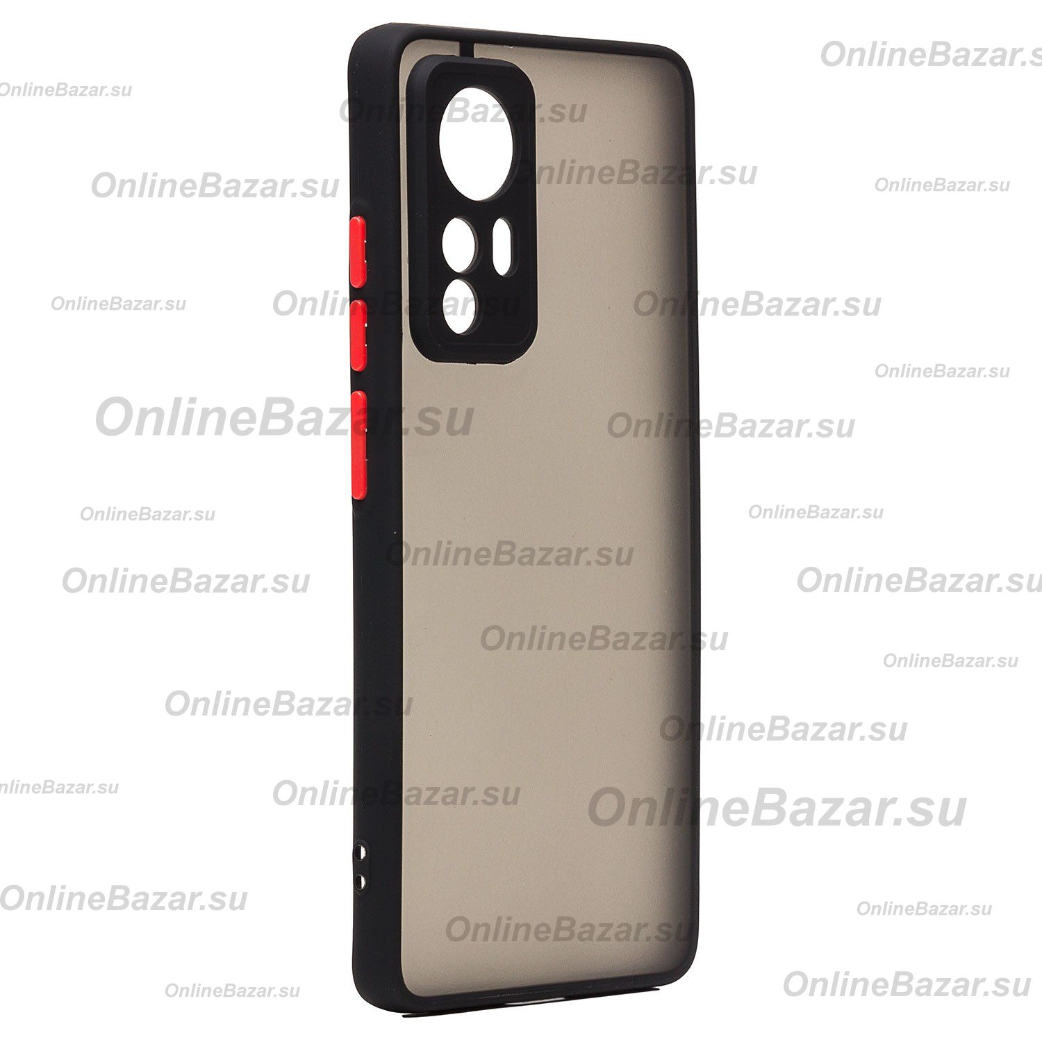 Чехол для Xiaomi 2201123G пластиковый с окантовкой <черный> ― Nsk.OnlineBazar.su