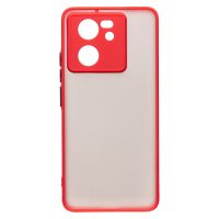 Чехол для Xiaomi 13T Pro пластиковый с окантовкой <красный> ― Nsk.OnlineBazar.su