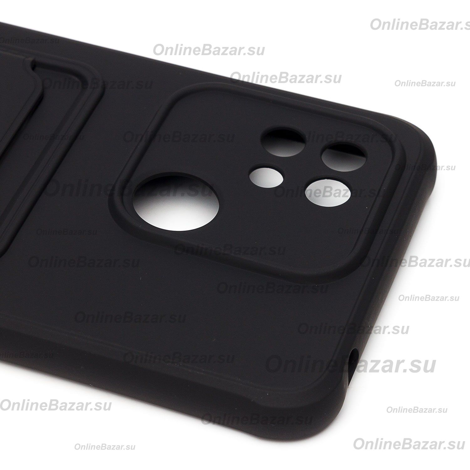Чехол для Xiaomi 220333QNY силиконовый с картхолдером №4 <черный> ― Nsk.OnlineBazar.su