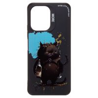 Чехол для Xiaomi 23108RN04Y силиконовый (рис. 335/черный кот) <черный> ― Nsk.OnlineBazar.su