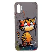 Чехол для Xiaomi Redmi 9A силиконовый (рис. 335/тигр) <серый> ― Nsk.OnlineBazar.su