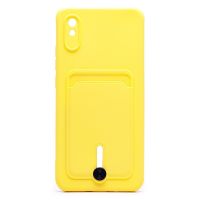 Чехол для Xiaomi Redmi 9A силиконовый с картхолдером №4 <желтый> ― Nsk.OnlineBazar.su