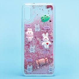 Чехол для Xiaomi Redmi 9A силиконовый 3D игрушки <розовый>