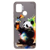 Чехол для Xiaomi Redmi 9C силиконовый (рис. 335/панда) <серый> ― Nsk.OnlineBazar.su