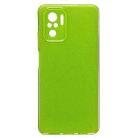 Чехол для Xiaomi Redmi Note 10S силиконовый с блестками №3 <светло-зеленый> ― Nsk.OnlineBazar.su