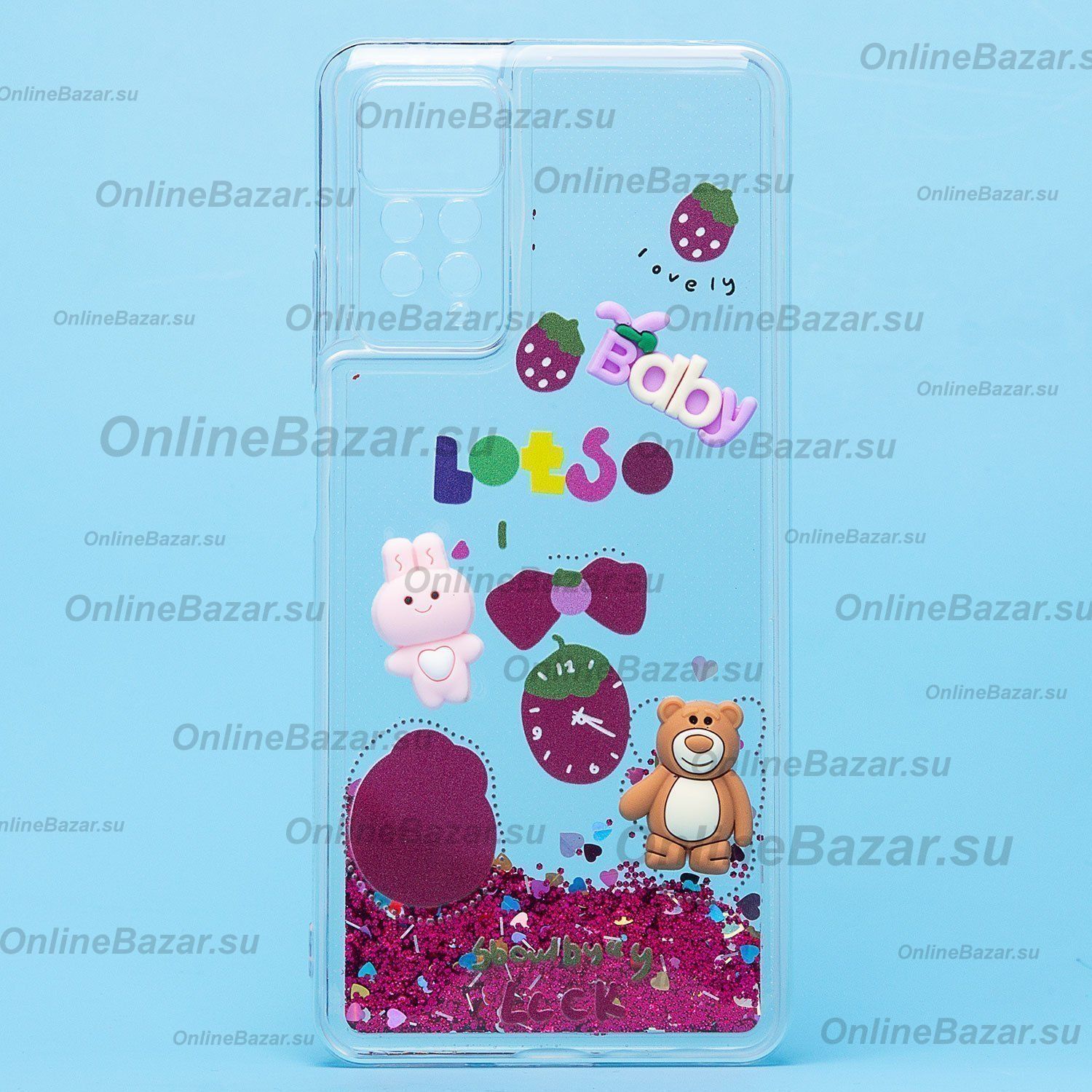 Чехол для Xiaomi 2201116TG силиконовый 3D игрушки <бордовый> ― Nsk.OnlineBazar.su