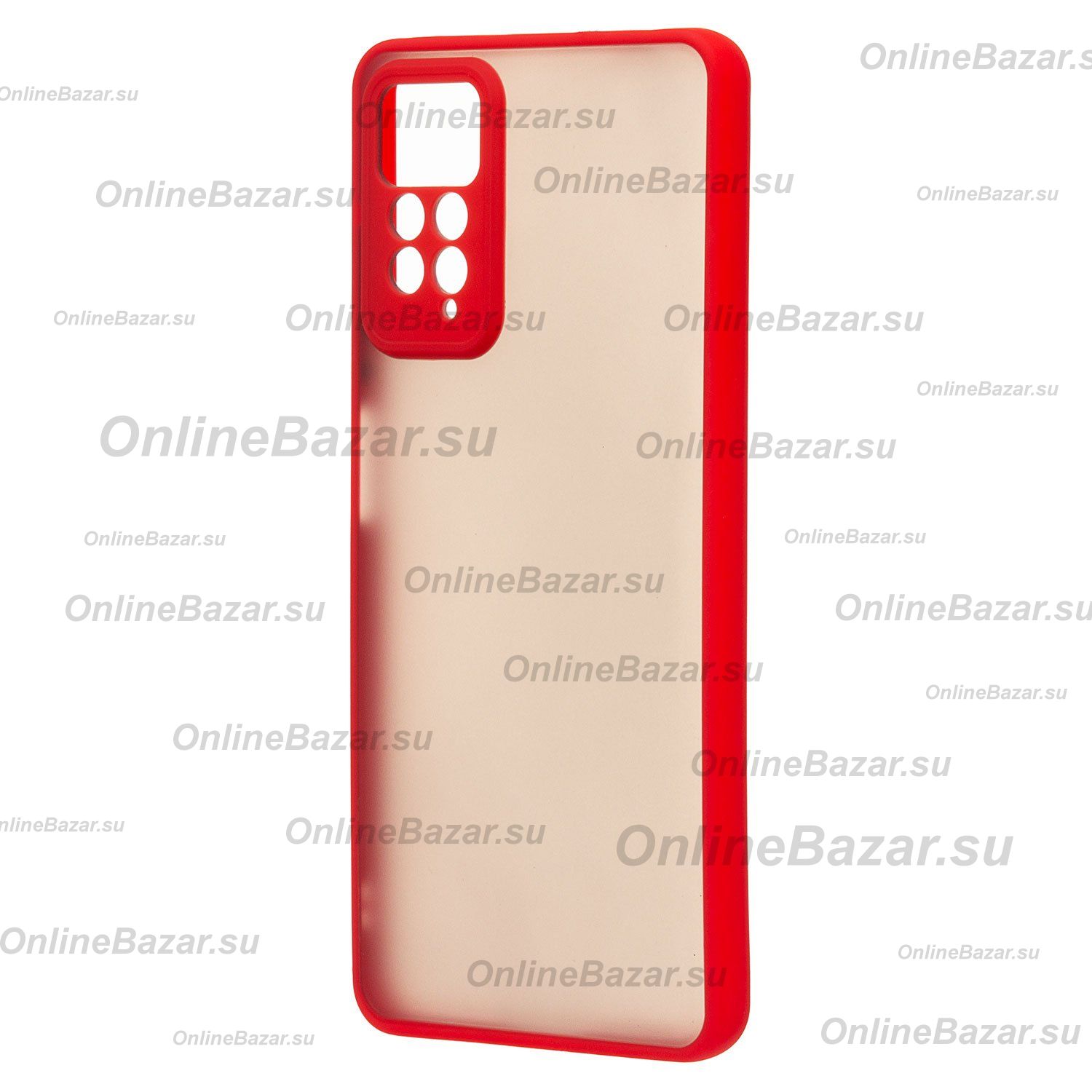 Чехол для Xiaomi 2209116AG пластиковый с окантовкой <красный> ― Nsk.OnlineBazar.su