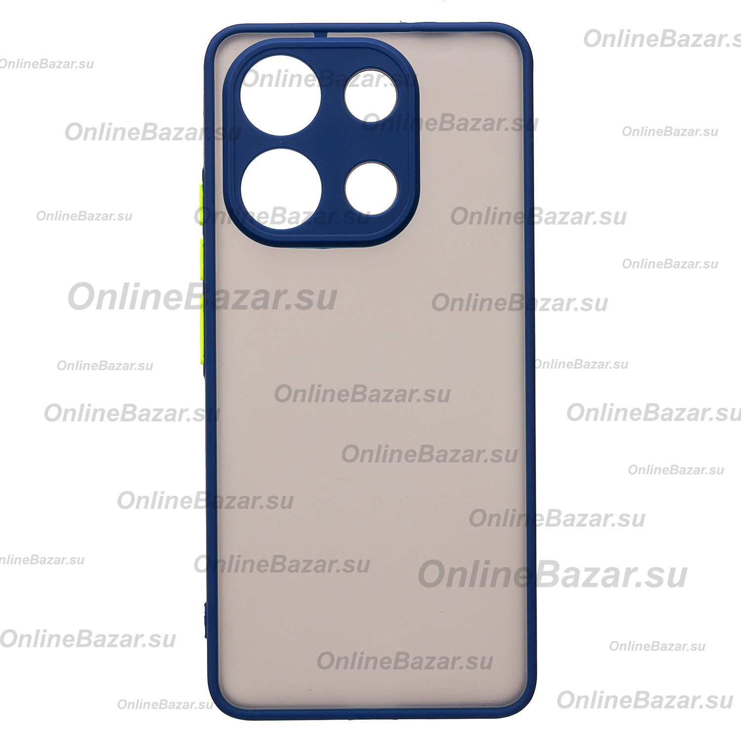 Чехол для Xiaomi Redmi Note 13 пластиковый с окантовкой <темно-синий> ― Nsk.OnlineBazar.su