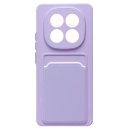 Чехол для Xiaomi 24090RA29G силиконовый с картхолдером №9 <светло-фиолетовый>