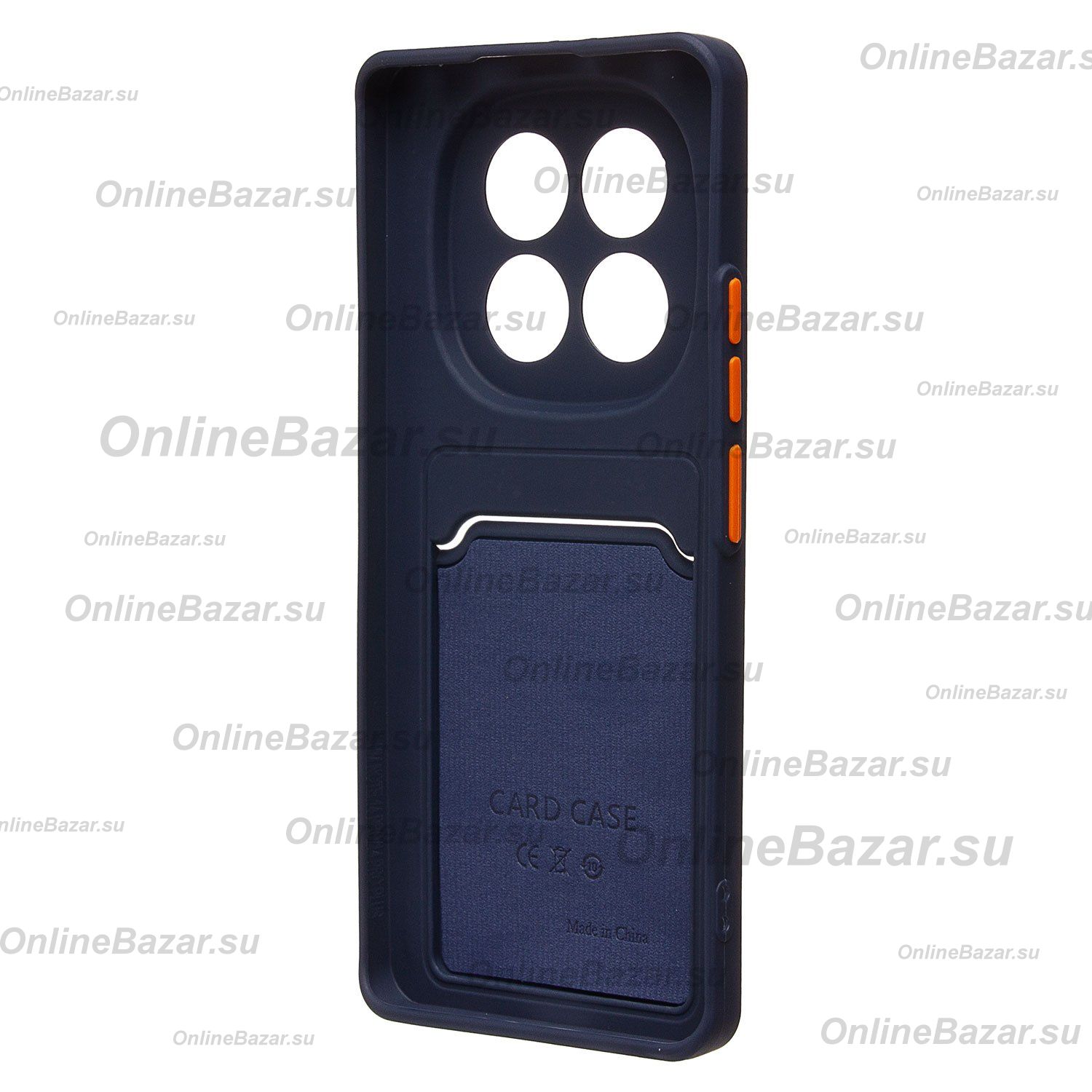 Чехол для Xiaomi 24090RA29G силиконовый с картхолдером №9 <темно-синий> ― Nsk.OnlineBazar.su