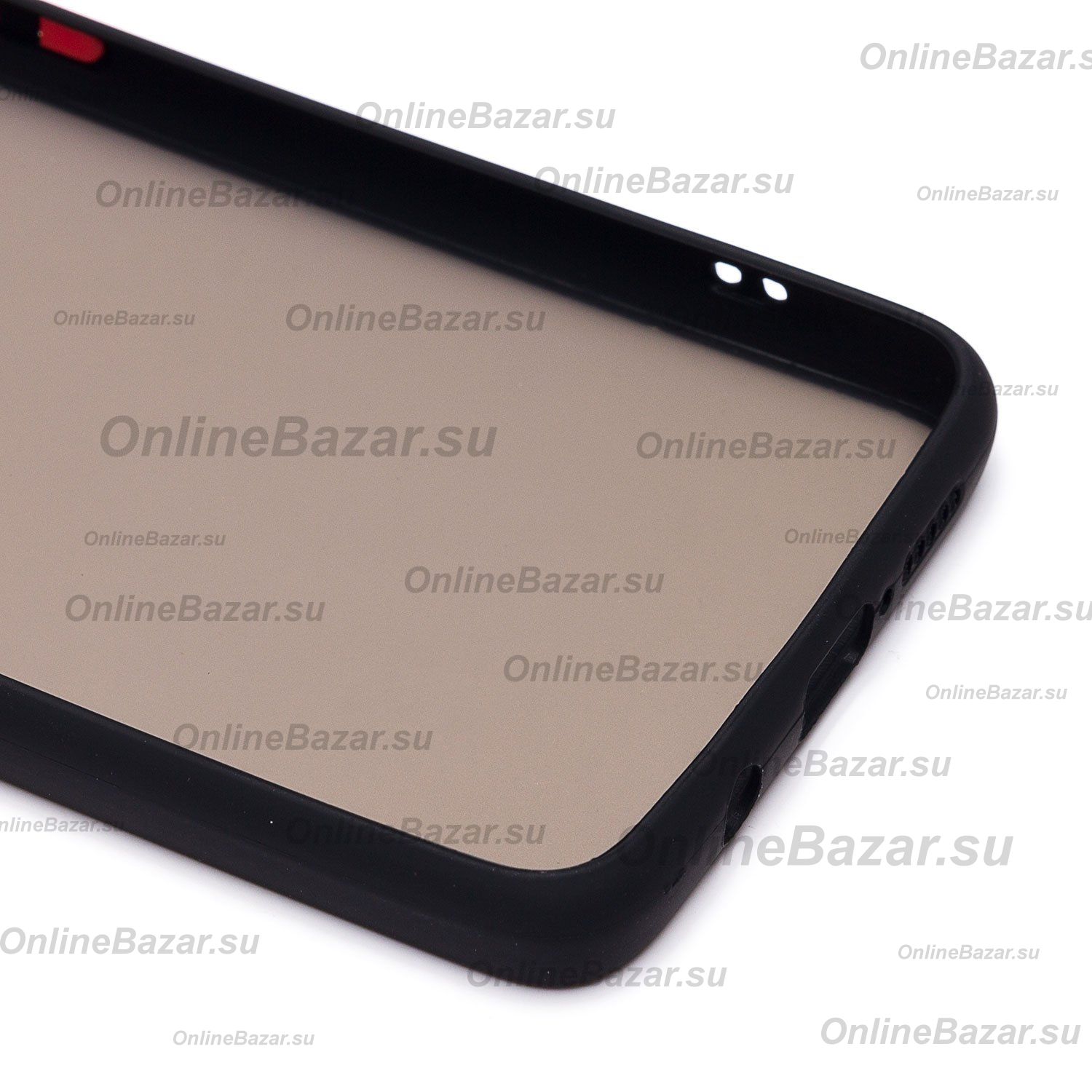 Чехол для Xiaomi Redmi Note 8 Pro пластиковый с окантовкой <черный> ― Nsk.OnlineBazar.su