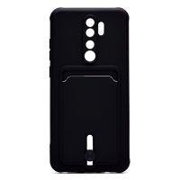 Чехол для Xiaomi Redmi Note 8 Pro силиконовый с картхолдером №4 <черный> ― Nsk.OnlineBazar.su