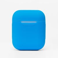 Чехол для кейса наушников Apple AirPods силиконовый тонкий <голубой> ― Nsk.OnlineBazar.su