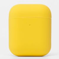 Чехол для кейса наушников Apple AirPods силиконовый Soft touch <желтый> ― Nsk.OnlineBazar.su