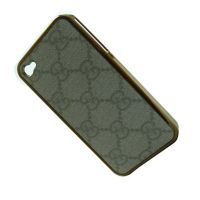 Чехол для Apple iPhone 4s пластиковый с кож.вставками GUCCi <белый> ― Nsk.OnlineBazar.su