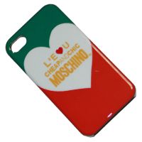 Чехол для Apple iPhone SE задняя крышка пластик Moschino №1 <зелено-красный> ― Nsk.OnlineBazar.su