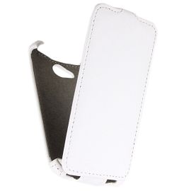 Чехол для Fly IQ436 (ERA Nano 3) флип кожзам №1 <белый>