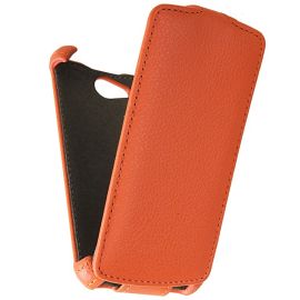 Чехол для Fly IQ4490 (ERA Nano 4) флип кожзам №1 <оранжевый>