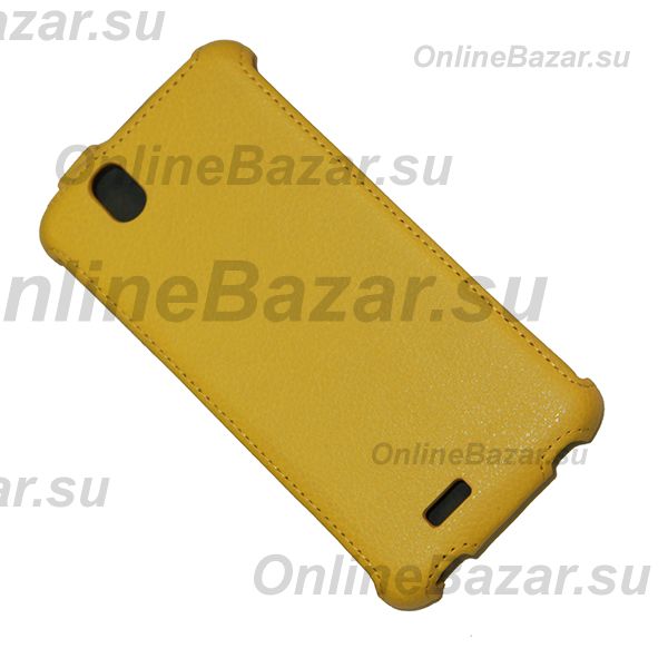 Чехол для Fly IQ4503 (Quad ERA Life 6) флип кожзам №1 <желтый> ― Nsk.OnlineBazar.su
