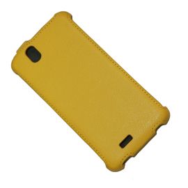 Чехол для Fly IQ4503 (Quad ERA Life 6) флип кожзам №1 <желтый>