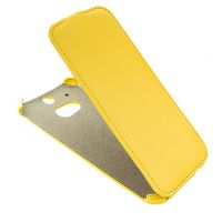 Чехол для HTC One (M8) флип кожзам №1 <желтый> ― Nsk.OnlineBazar.su