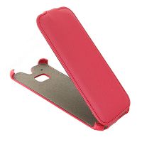Чехол для HTC One (M8) флип кожзам №1 <красный> ― Nsk.OnlineBazar.su