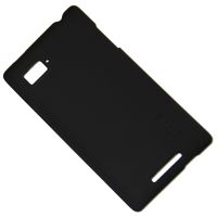 Чехол для Lenovo K910 (Vibe Z) задняя крышка пластик ребристый Nillkin <черный> ― Nsk.OnlineBazar.su