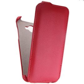 Чехол для Micromax A121 флип кожзам №1 <красный>