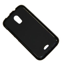 Чехол для Micromax A200 силиконовый матовый <черный>