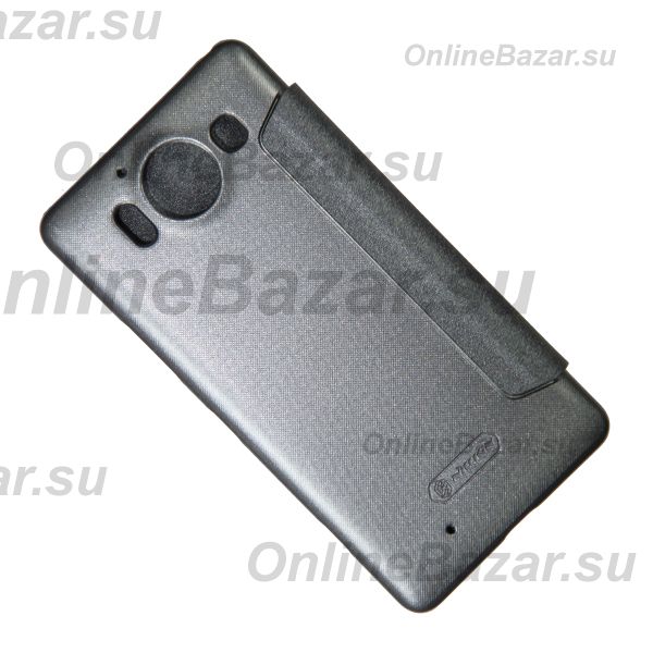 Чехол для Microsoft 950 Dual Sim флип боковой пластик-кожзам Nillkin Sparkle <серый> ― Nsk.OnlineBazar.su