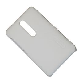 Чехол для Nokia 501 Asha Dual Sim задняя крышка пластик ребристый Nillkin <белый>