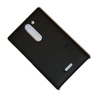 Чехол для Nokia 502 Asha Dual Sim задняя крышка пластик ребристый Nillkin <черный> ― Nsk.OnlineBazar.su
