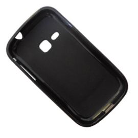 Чехол для Samsung S6500 (Galaxy mini II) силиконовый матовый <черный>