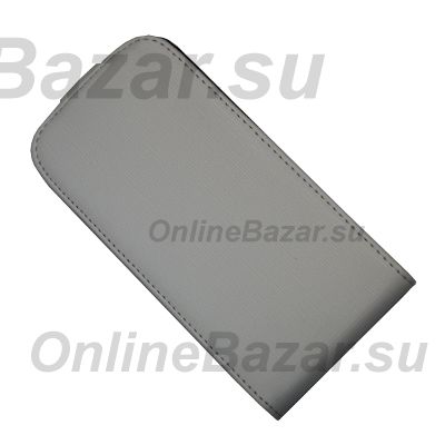 Чехол для Samsung i9505 (Galaxy S4 LTE) флип кожзам №3 <белый> ― Nsk.OnlineBazar.su