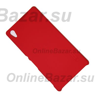 Чехол для Sony E6553 (Xperia Z3+) задняя крышка пластик ребристый Nillkin <красный> ― Nsk.OnlineBazar.su