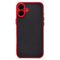 Чехол для Apple iPhone 16 Plus пластиковый с окантовкой <красный> ― Nsk.OnlineBazar.su