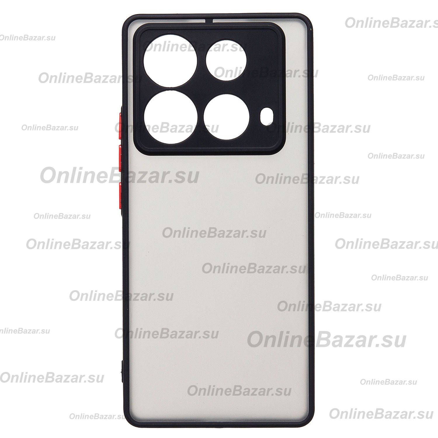 Чехол для Infinix Note 40 (X6853) пластиковый с окантовкой <черный> ― Nsk.OnlineBazar.su